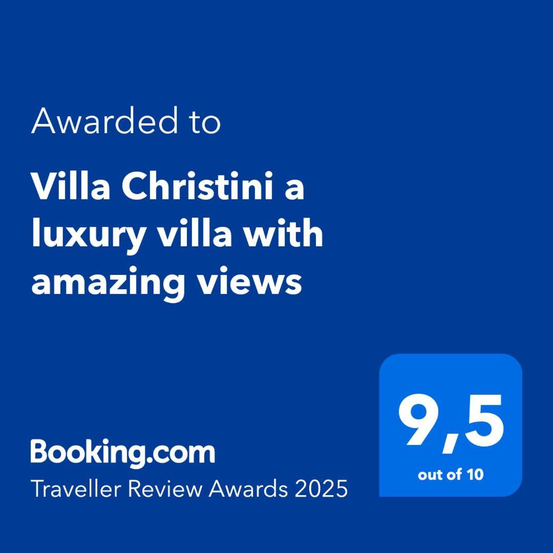 Villa Christini A Luxury Villa With Amazing Views Tzitzifés 外观 照片